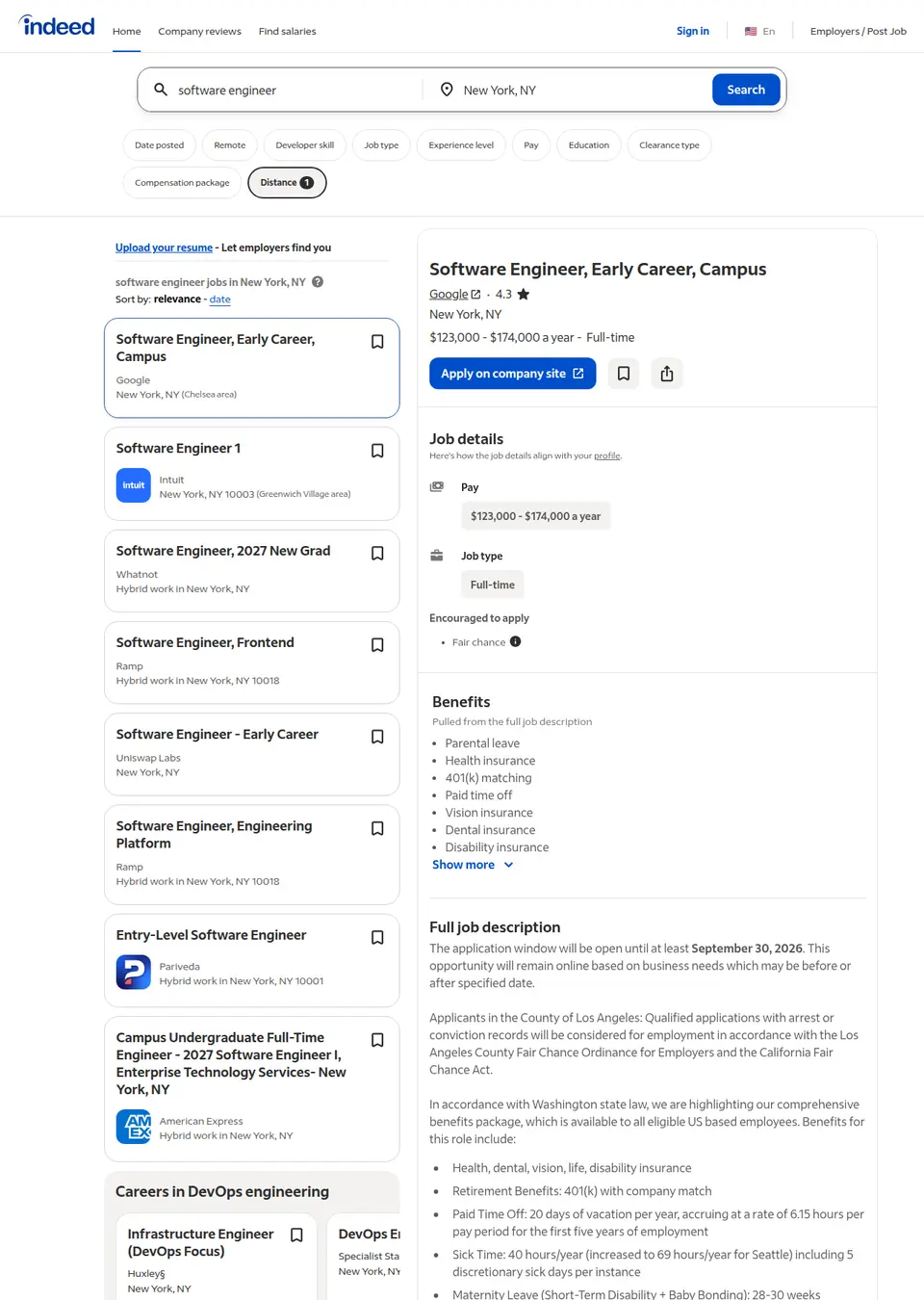 Jobs source page